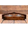 Belgian Shepherd Dog, Belgian Sheepdog - wooden stand with bowls for a dog, decorative dog bowls, a gift for adopting a dog from the Art-Dog brand