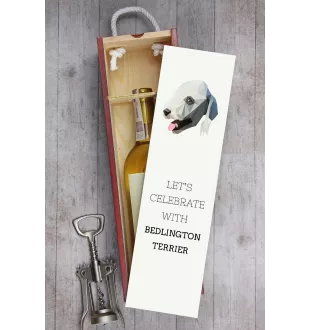 Bedlington Terrier pudełko na wino geometryczne Art-Dog