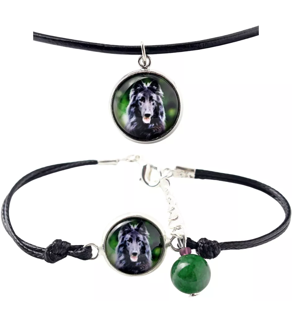 Belgischer Schäferhund - Schmuckset mit Ihrem Foto, handgefertigtes Set, Armband und Halskette von Art.-Dog.