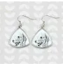 Terrier De Bedlington, Bedlington Terrier - boucles d'oreilles avec chien, boucles d'oreilles pendantes avec photo, bijoux personnalisés avec impression de la marque Art-Dog