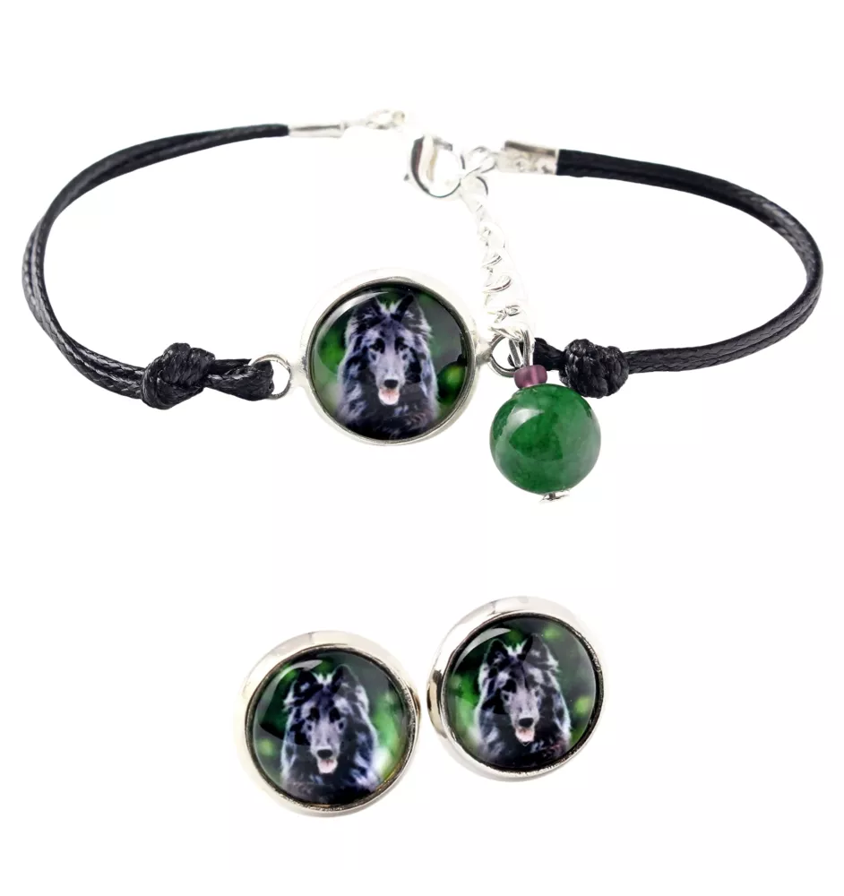 Belgian Shepherd Dog, Belgian Sheepdog - a set of jewelry with your photo, a woman's ornament, handmade item, a product made with passion for creating the Art-Dog brand.
