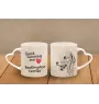 Bedlington Terrier, Rothbury Terrier, Rodbery Terrier - cup with a dog, adorable cup with a heart-shaped handle, universal gift from the Art-Dog brand