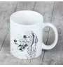 Bedlington Terrier kubek z psem good morning Art-Dog