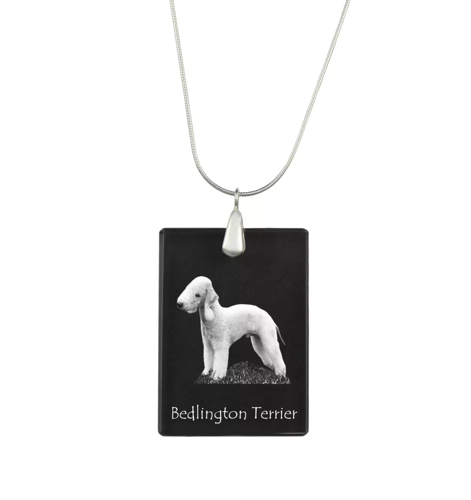 Bedlington Terrier naszyjnik kryształowy z psem Art-Dog