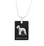 Bedlington Terrier, Rothbury Terrier, Rodbery Terrier - Crystal pendant with dog, silver necklace with photo, personalised pendant by Art-Dog brand