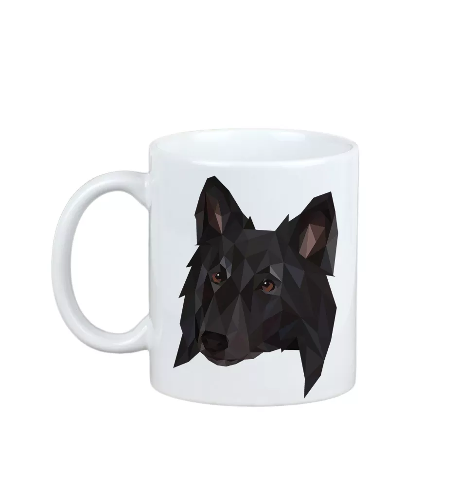 Chiens de Berger Belge - tasse avec une photo et un motif de chien géométrique Art-Dog