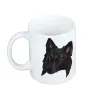 Belgian Shepherd Dog, Belgian Sheepdog - cup with a geometric dog image and the inscription Art-Dog