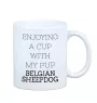 Belgian Shepherd Dog, Belgian Sheepdog - cup with a geometric dog image and the inscription Art-Dog