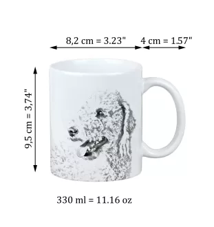 Bedlington Terrier kubek z psem I love Art-Dog