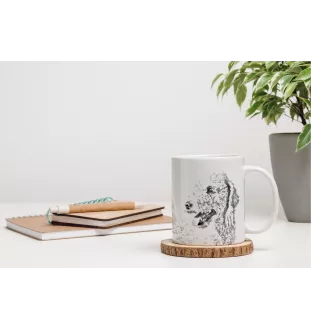 Bedlington Terrier kubek z psem I love Art-Dog