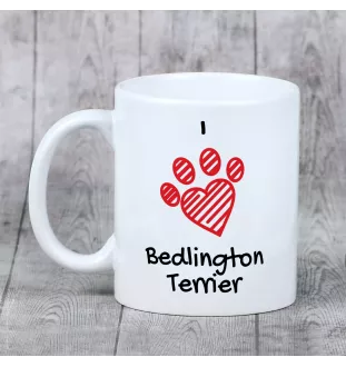 Bedlington Terrier, Rothbury Terrier, Rodbery Terrier - cup with a dog, cute cup with graphics, a gift with your photo from the Art-Dog brand