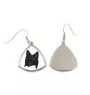 Belgian Shepherd Dog, Belgian Sheepdog - earrings with a picture and the inscription geometric dog Art-Dog