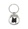 Belgian Shepherd Dog, Belgian Sheepdog - geometric keychain with a photo and the inscription Art-Dog