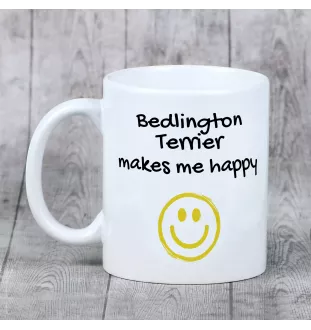 Bedlington Terrier, Rothbury Terrier, Rodbery Terrier - cup with a dog, cheerful cup for a dog lover, personalized gift from the Art-Dog brand