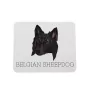 Belgian Shepherd Dog, Belgian Sheepdog - geometric mouse pad with a picture and text by Art-Dog