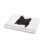 Belgian Shepherd Dog, Belgian Sheepdog - geometric mouse pad with a picture and text by Art-Dog