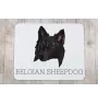 Belgian Shepherd Dog, Belgian Sheepdog - geometric mouse pad with a picture and text by Art-Dog