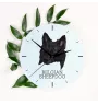 Belgischer Schäferhund - geometrische Wanduhr mit Bild und Aufschrift der Marke Art-Dog