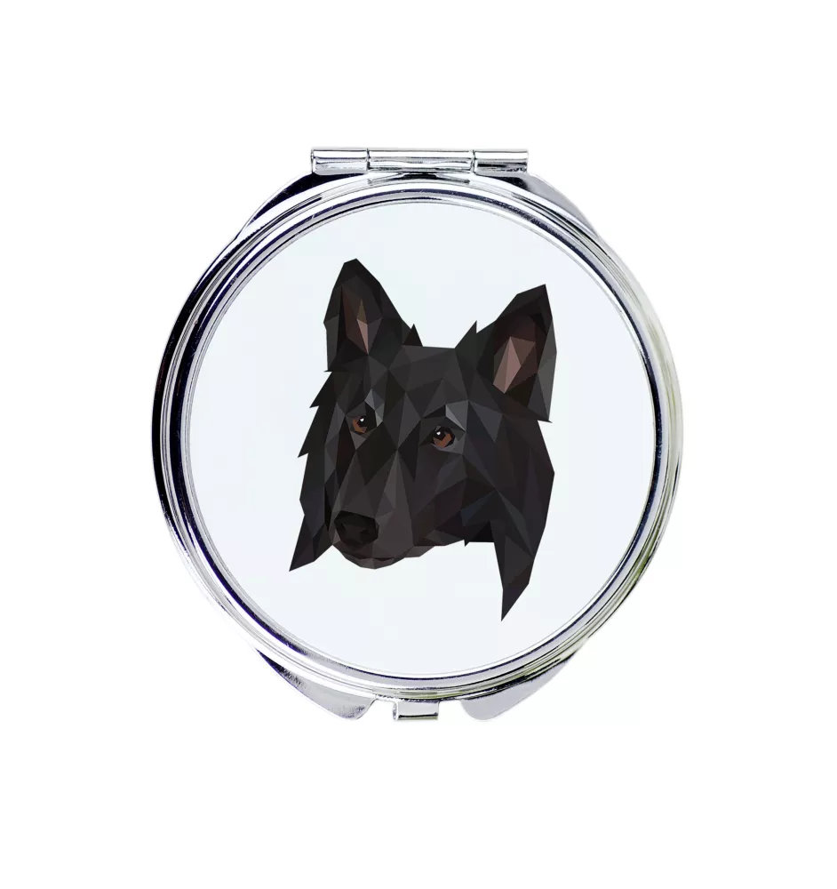Chiens de Berger Belge - miroir avec une image et un motif géométrique de la marque Art-Dog