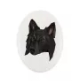 Belgian Shepherd Dog, Belgian Sheepdog - a plate with a geometric design and the brand name Art-Dog