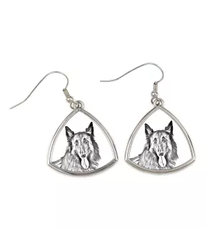 Belgian Shepherd Dog, Belgian Sheepdog I - dog earrings, hanging earrings with a picture, personalized jewelry with Art-Dog brand print