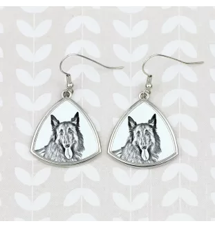 Chiens de Berger Belge I - boucles d'oreilles avec chien, boucles d'oreilles pendantes avec photo, bijoux personnalisés avec impression de la marque Art-Dog
