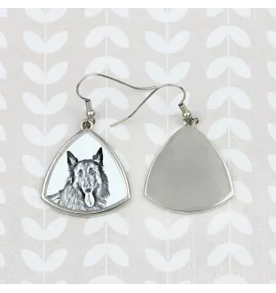 Belgian Shepherd Dog, Belgian Sheepdog I - dog earrings, hanging earrings with a picture, personalized jewelry with Art-Dog brand print