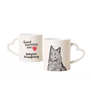 Belgischer Schäferhund - Tasse mit Hund, entzückende Tasse mit herzförmigem Henkel, universelles Geschenk der Marke Art-Dog