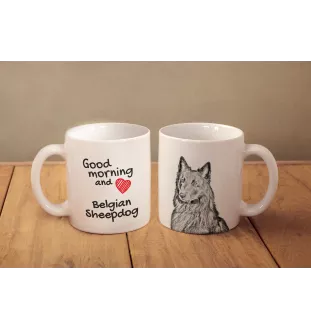 Belgian Shepherd Dog, Belgian Sheepdog - cup with a dog, cup with a photo, personalized gift from the Art-Dog brand