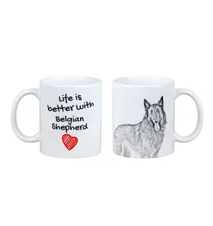 Belgian Shepherd Dog, Belgian Sheepdog I - cup with a dog, cup with a photo, personalized gift from the Art-Dog brand