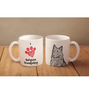 Belgian Shepherd Dog, Belgian Sheepdog - cup with a dog, cute cup with graphics, a gift with your photo from the Art-Dog brand
