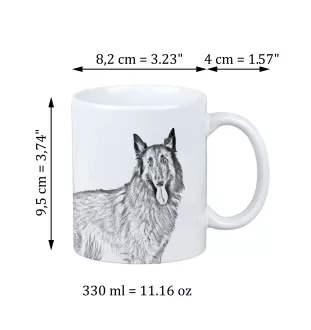 Belgian Shepherd Dog, Belgian Sheepdog I - cup with a dog, cheerful cup for a dog lover, personalized gift from the Art-Dog brand