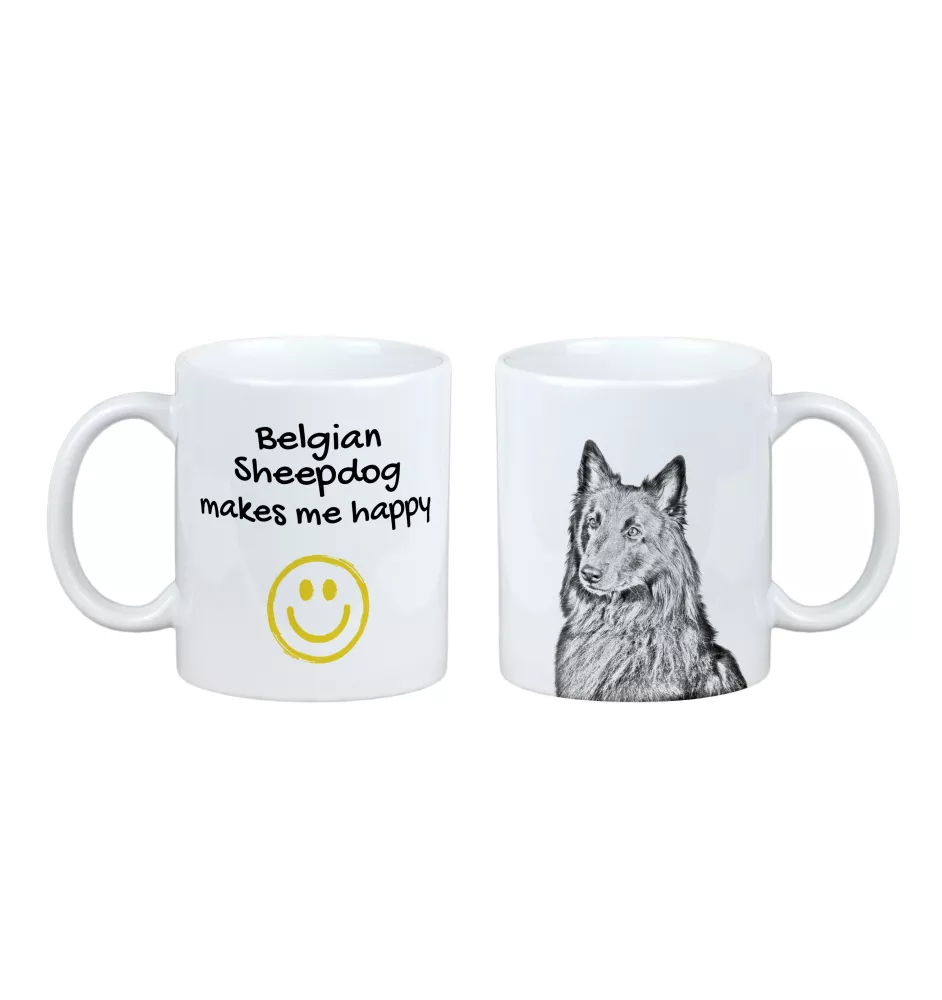 Chiens de Berger Belge - tasse avec chien, une tasse joyeuse pour les amoureux des chiens, un cadeau personnalisé de la marque Art-Dog