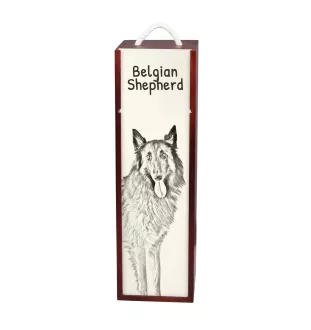 Azawakh I - Weinbox mit Hund, Alkoholbox mit Grafik, personalisierte Geschenkbox der Marke Art-Dog