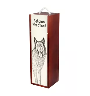 Azawakh, Azawagh I - boîte à vin avec chien, boîte à alcool avec graphisme, boîte cadeau personnalisée de la marque Art-Dog