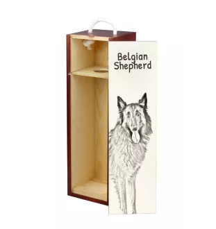 Azawakh, Azawagh I - boîte à vin avec chien, boîte à alcool avec graphisme, boîte cadeau personnalisée de la marque Art-Dog