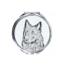 Chiens de Berger Belge - miroir de poche avec chien, miroir personnalisé pour sac à main, miroir compact avec impression de la marque Art-Dog