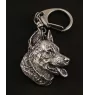 Berger de Beauce, Beauceron, Beauce Sheep Dog - Silver-plated key ring with dog, handbag decoration, backpack pendant by Art-Dog brand