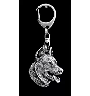 Berger de Beauce, Beauceron, Beauce Sheep Dog - Silver-plated key ring with dog, handbag decoration, backpack pendant by Art-Dog brand
