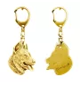 Berger de Beauce, Beauceron, Beauce Sheep Dog - Gilded key ring with dog, handbag decoration, luxury accessory by Art-Dog brand