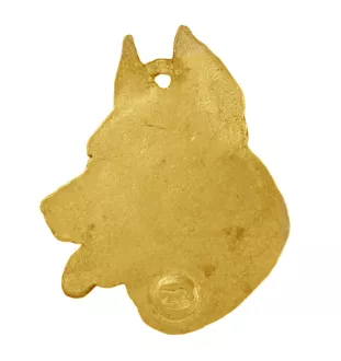 Berger de Beauce, Beauceron, Beauce Sheep Dog - Gilded key ring with dog, handbag decoration, luxury accessory by Art-Dog brand