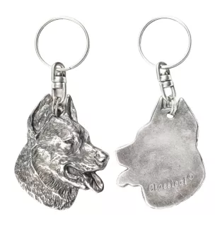 Berger de Beauce, Beauceron - Versilberter Anhänger mit einem Hund in einer dekorativen Box, Handtaschenschmuck, Rucksackanhänger der Marke Art-Dog