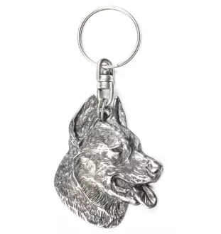 Beauceron, berger de Beauce, berger francais, bas-rouge - Pendentif argenté avec un chien dans une boîte décorative, décoration de sac à main, pendentif de sac à dos par la marque Art-Dog