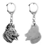 Beauceron, berger de Beauce, berger francais, bas-rouge - Porte-clés argenté avec un chien dans une boîte cadeau, décoration de sac à main, pendentif de sac à dos par la marque Art-Dog