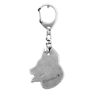 Berger de Beauce, Beauceron, Beauce Sheep Dog - Silver-plated key ring with a dog in a gift box, handbag decoration, backpack pendant by Art-Dog brand