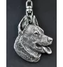 Beauceron, berger de Beauce, berger francais, bas-rouge - Porte-clés argenté avec un chien dans une boîte cadeau, décoration de sac à main, pendentif de sac à dos par la marque Art-Dog