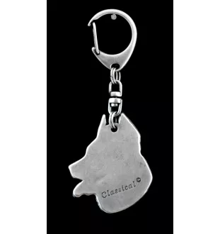 Berger de Beauce, Beauceron - Versilberter Schlüsselanhänger mit Hund in einer Geschenkbox, Handtaschenschmuck, Rucksackanhänger der Marke Art-Dog