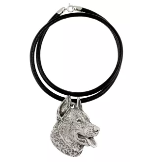 Berger de Beauce, Beauceron, Beauce Sheep Dog - Necklace with dog, silver-plated pendant for dog fan, unique jewelry by Art-Dog brand
