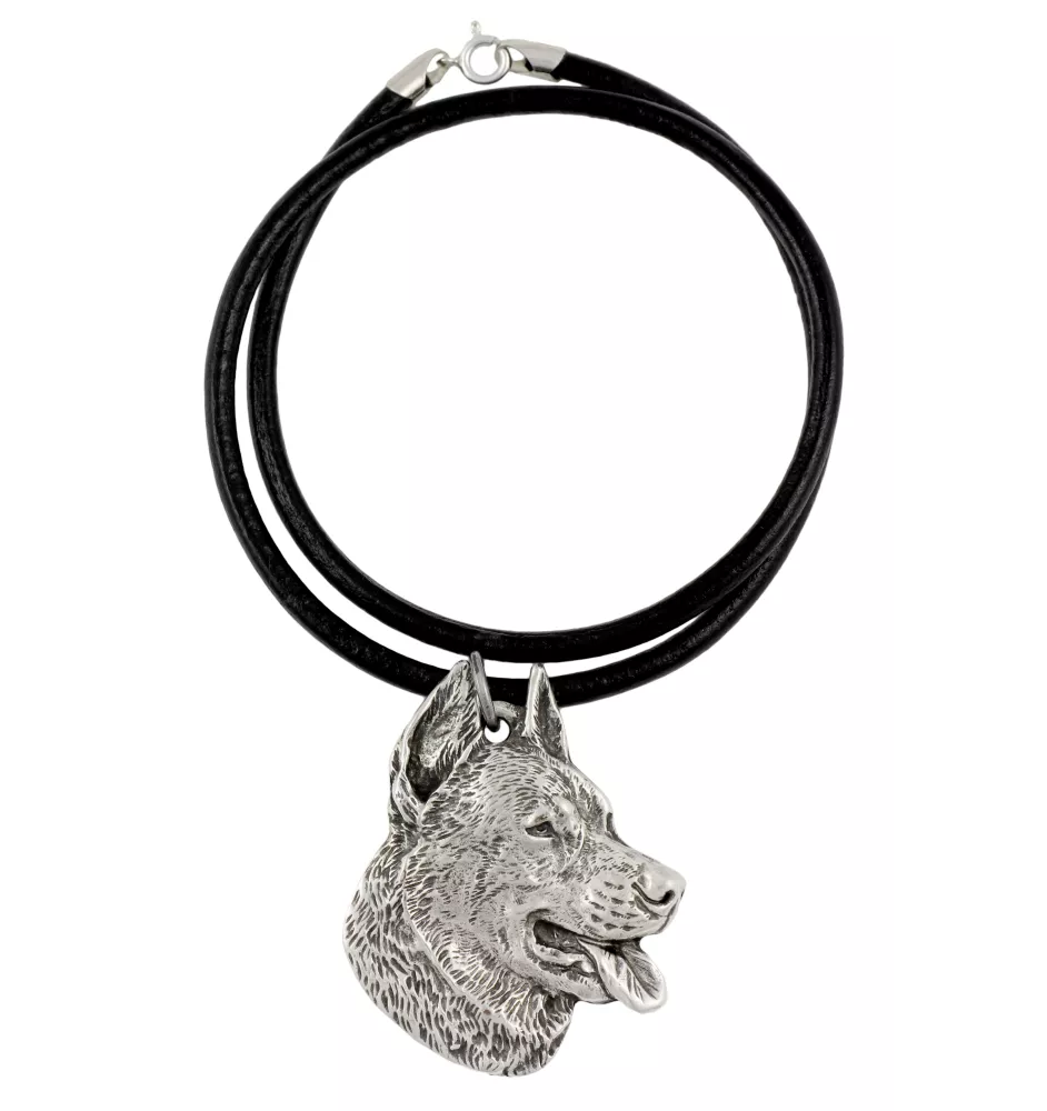 Beauceron, berger de Beauce, berger francais, bas-rouge - collier avec un chien, pendentif en plaqué argent pour les fans de chiens, bijoux uniques de la marque Art-Dog