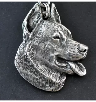 Berger de Beauce, Beauceron, Beauce Sheep Dog - Necklace with dog, silver-plated pendant for dog fan, unique jewelry by Art-Dog brand